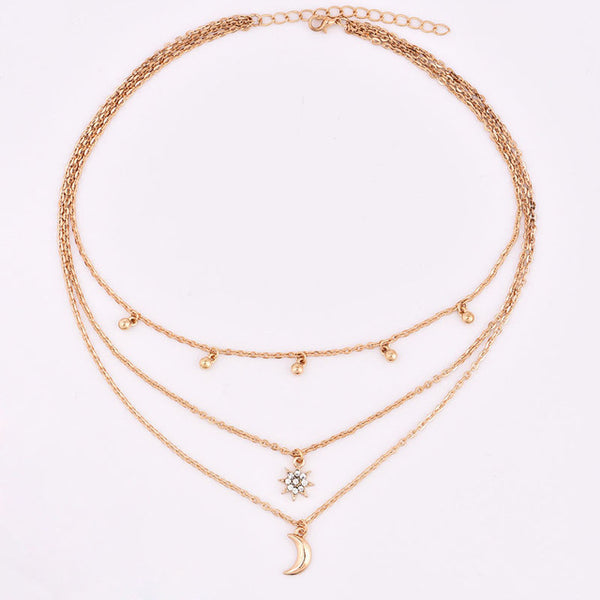 Multi-Layer Beads Choker Necklaces