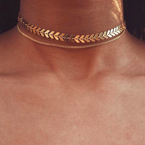 Fishbone Shape Necklace