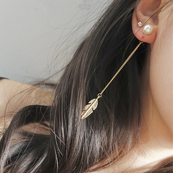 Long Leaf Earrings