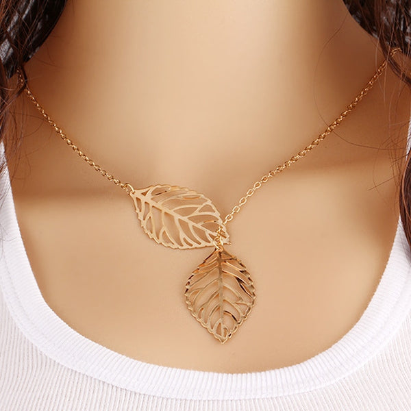 Two-Leaf Necklace