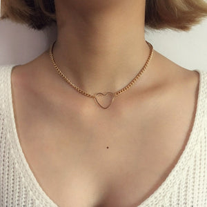 Hollow Heart Necklace