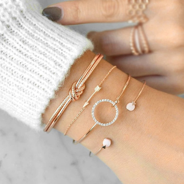 Classic Arrow Knot Round Bracelets