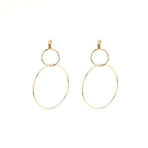 Minimalist Punk Circle Earrings