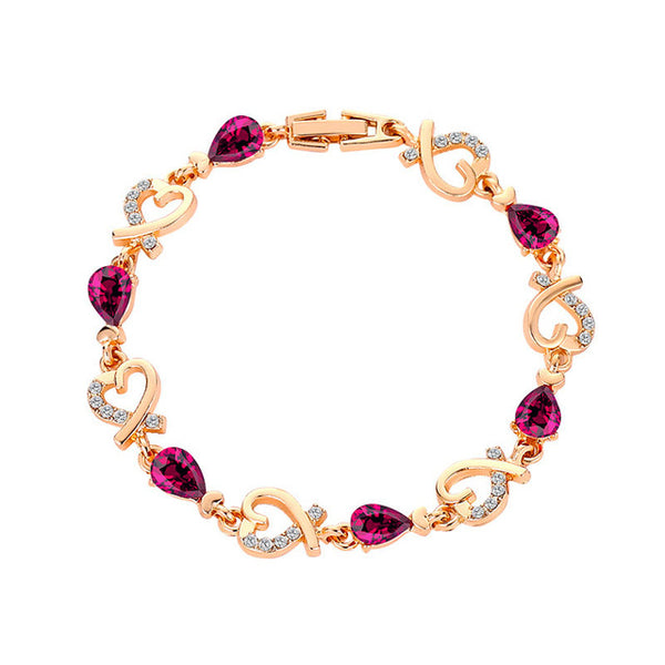 Austrian Crystal Heart Bracelet