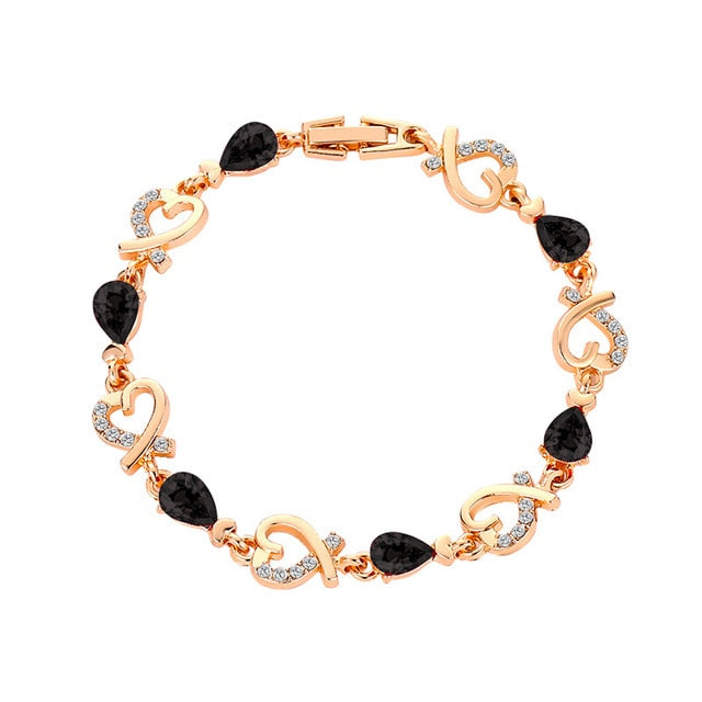 Austrian Crystal Heart Bracelet