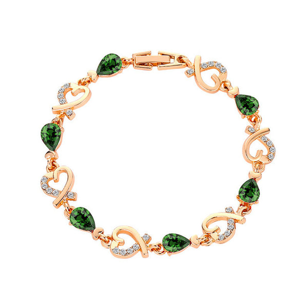 Austrian Crystal Heart Bracelet