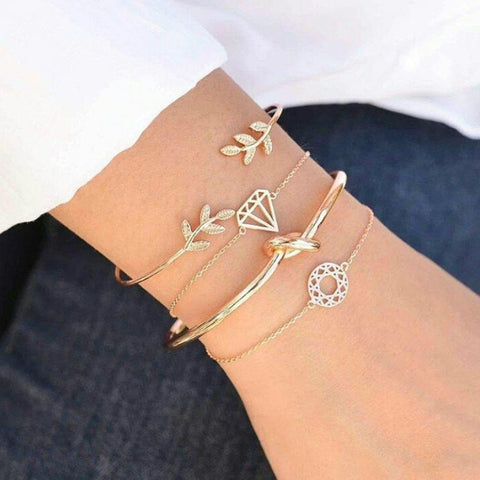 Bohemian Leaf Knot Leaves Bracelets