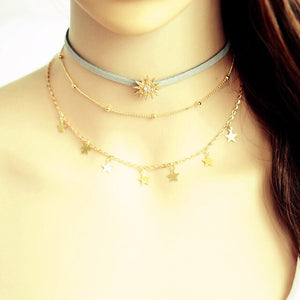 Sun Star Multi-Layer Necklaces