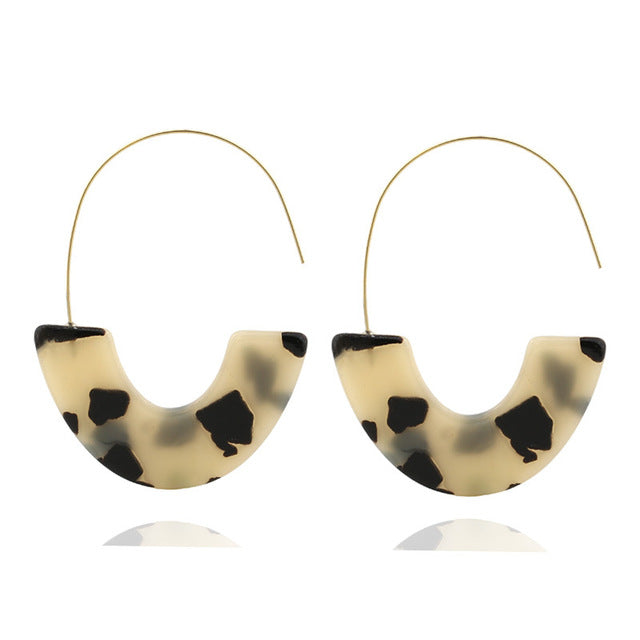 Big Leopard Hook Earrings