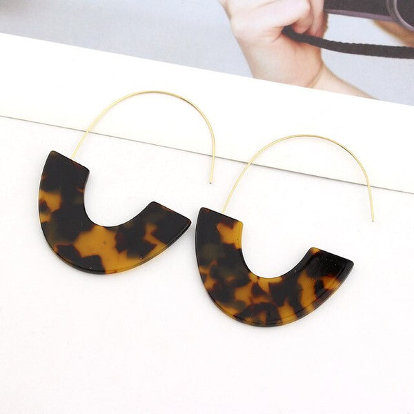 Big Leopard Hook Earrings